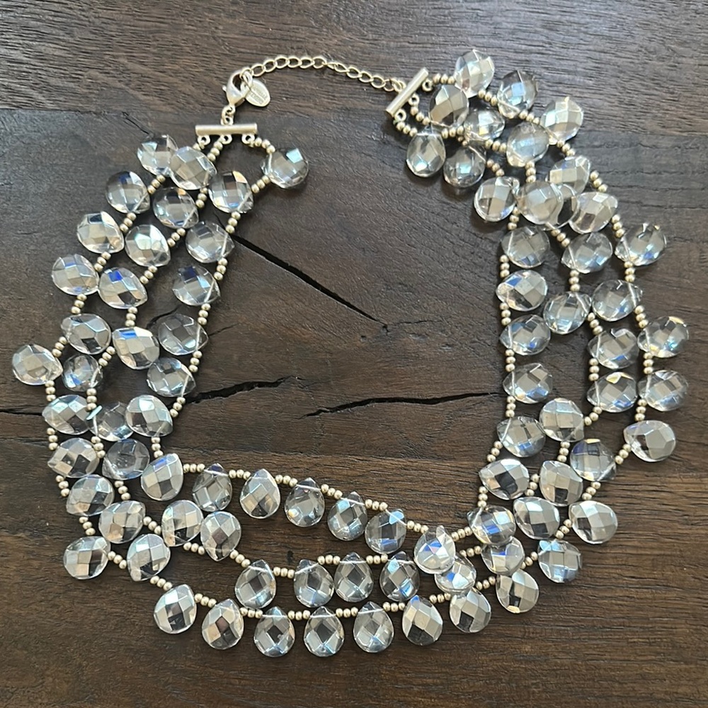 Elegant Silver Beaded Necklace